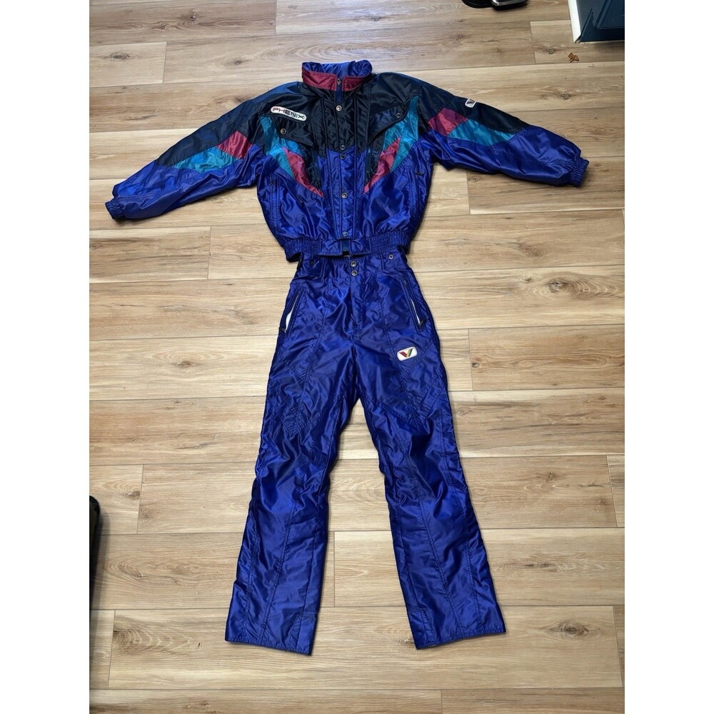 Y2K Vintage Phenix 90s Colorblock Two-Piece Ski Suit Jacket Girls Or Boys